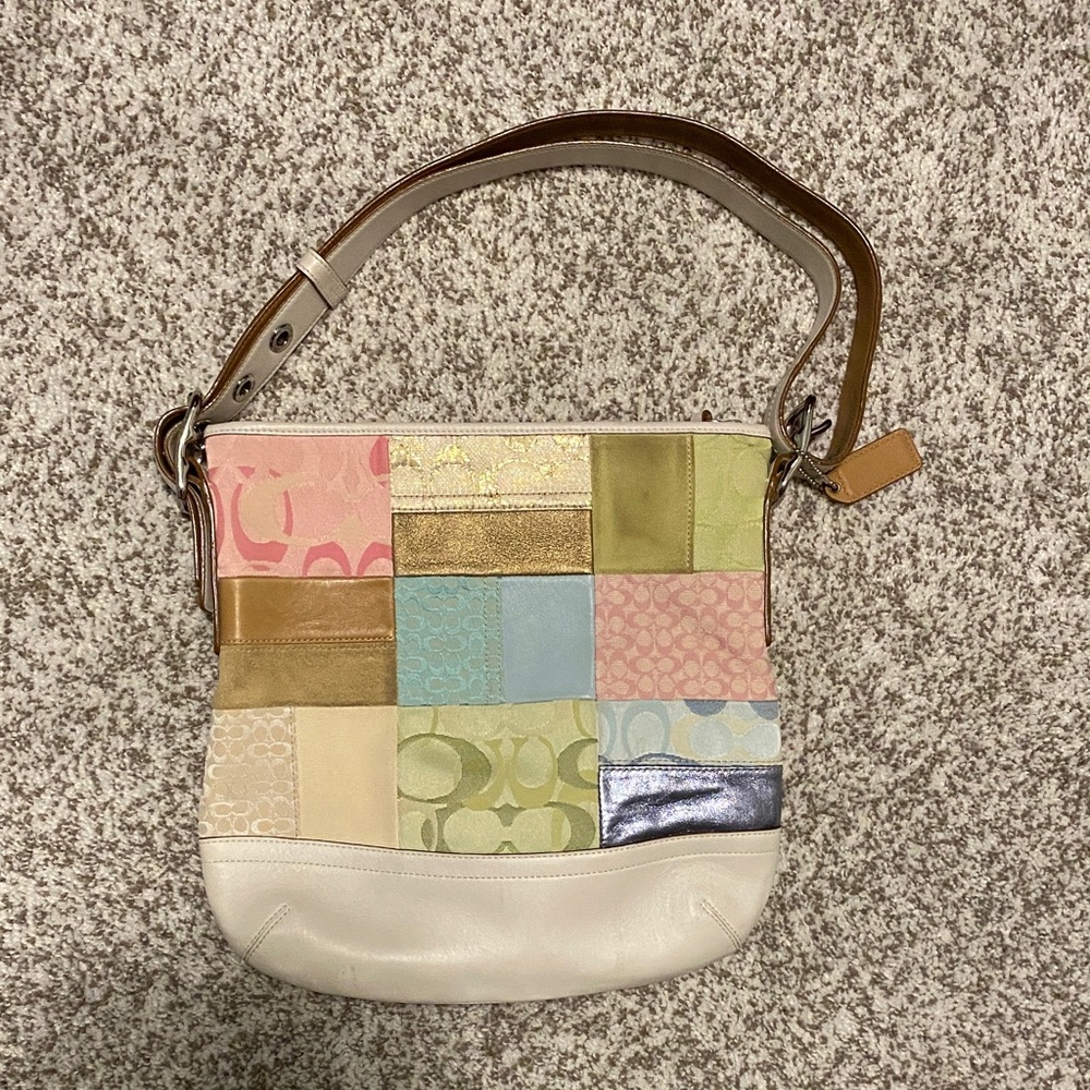 Coach Multicolor Patchwork Shoulder Bag